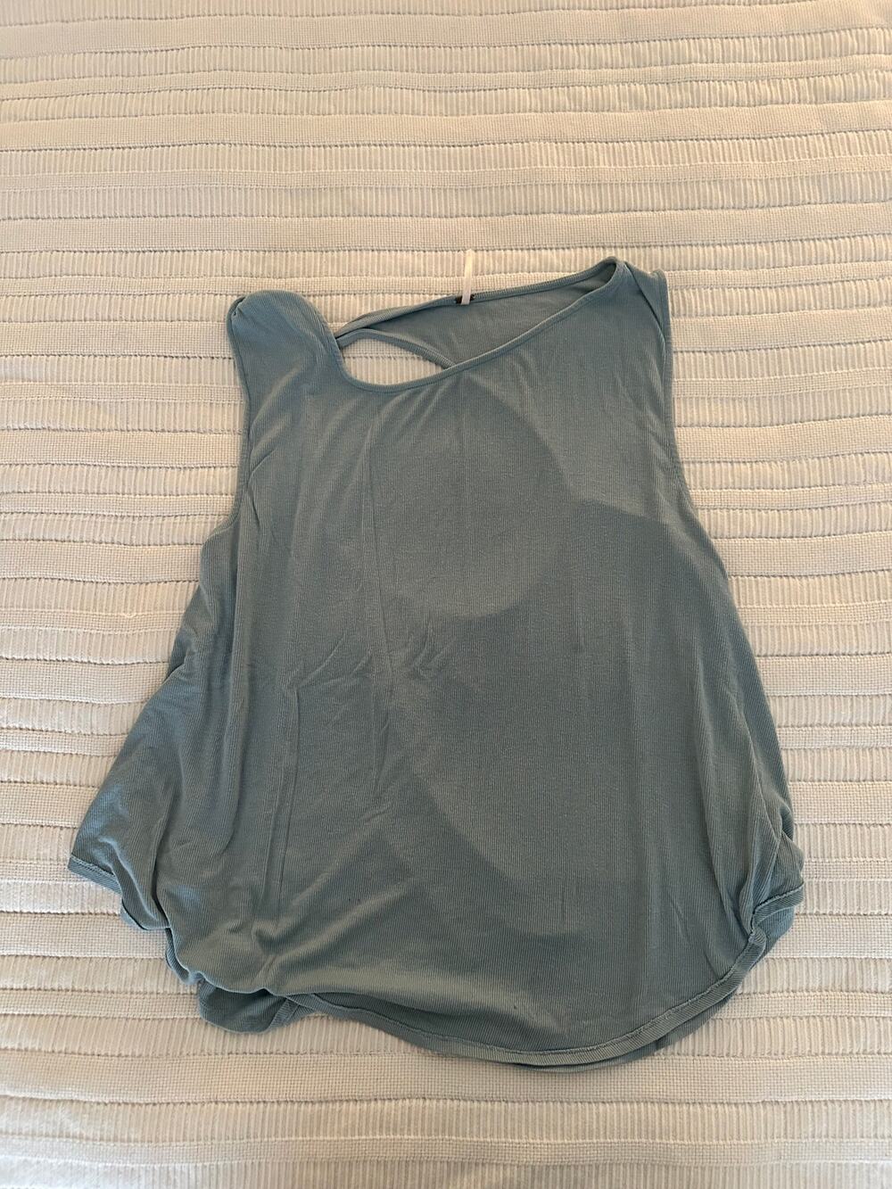 Free People M Ribbed Open Back Tank